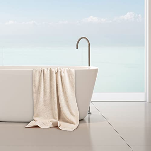 Spread Spain Towels for Bath, Micro Modal Towels for Bath Large Size, His & Her Bath Towel, Super Absorbent & Soft, 750 GSM, 1 Piece Bath Towel for Men/Women, 70 cms x 150 cms - Light Beige - Image 3