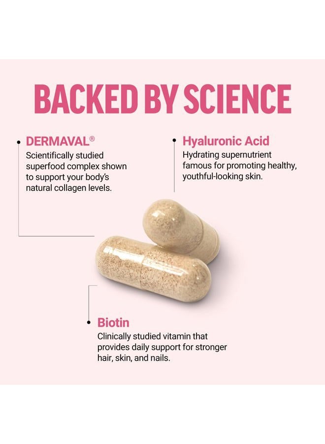 Force Factor Collagen Boosting Superfoods, Vegan Collagen Booster with Hyaluronic Acid, Biotin, Bamboo, Amino Acids & Vitamins for Hair, Skin, and Nails, Strengthener and Skin Supplement, 60 Capsules - Image 4