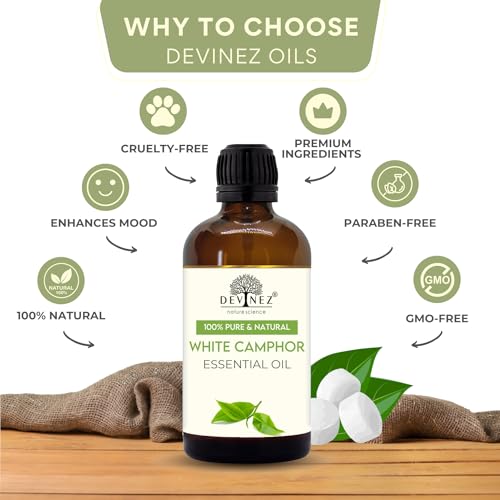 Devinez White Camphor Essential Oil 50ml | Pure Natural Oil | Refreshing Aroma for Diffusion & Personal Use - Image 5