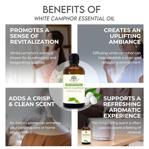 Devinez White Camphor Essential Oil 50ml | Pure Natural Oil | Refreshing Aroma for Diffusion & Personal Use - Image 3