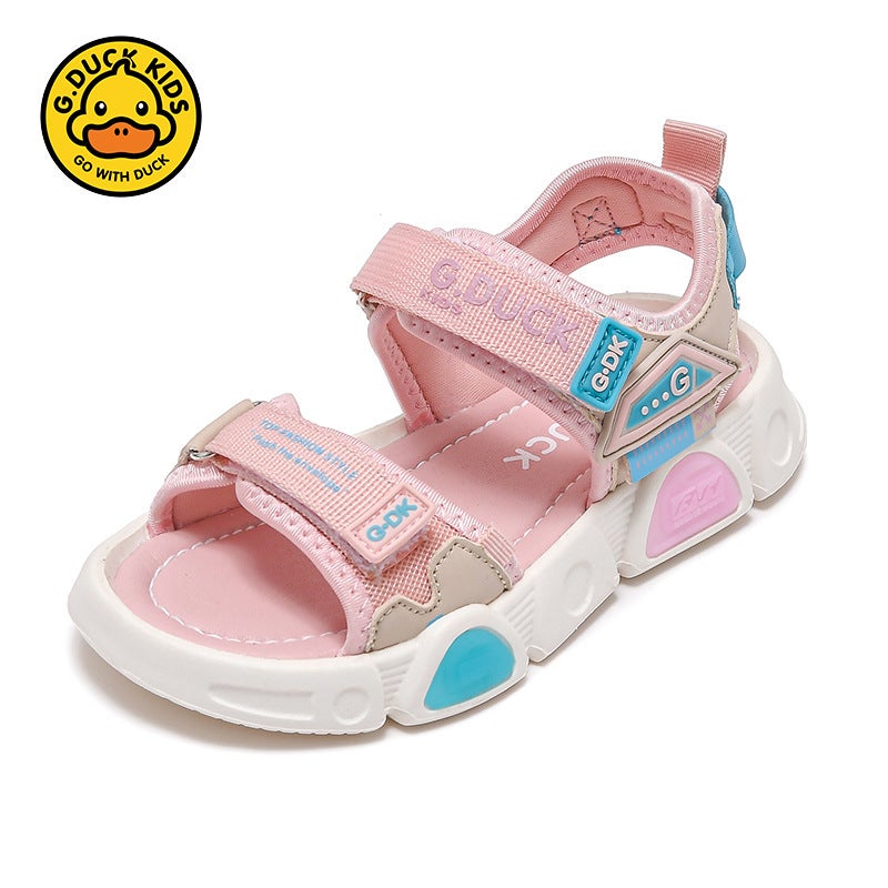 Little Yellow Duck Summer Sandals Boys Medium And Big Children Soft Bottom Non-Slip Baby Shoes Girls Sports Beach Shoes - Image 1