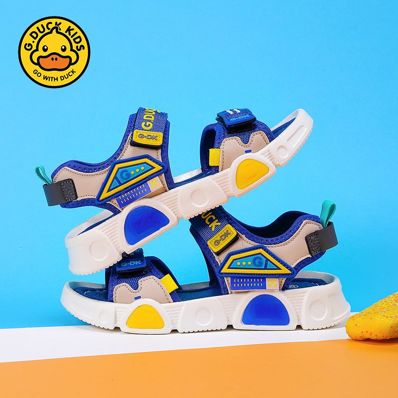 Little Yellow Duck Summer Sandals Boys Medium And Big Children Soft Bottom Non-Slip Baby Shoes Girls Sports Beach Shoes - Image 4