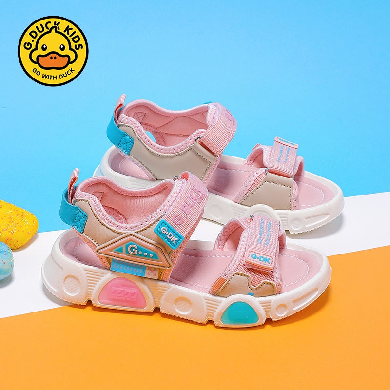 Little Yellow Duck Summer Sandals Boys Medium And Big Children Soft Bottom Non-Slip Baby Shoes Girls Sports Beach Shoes - Image 3