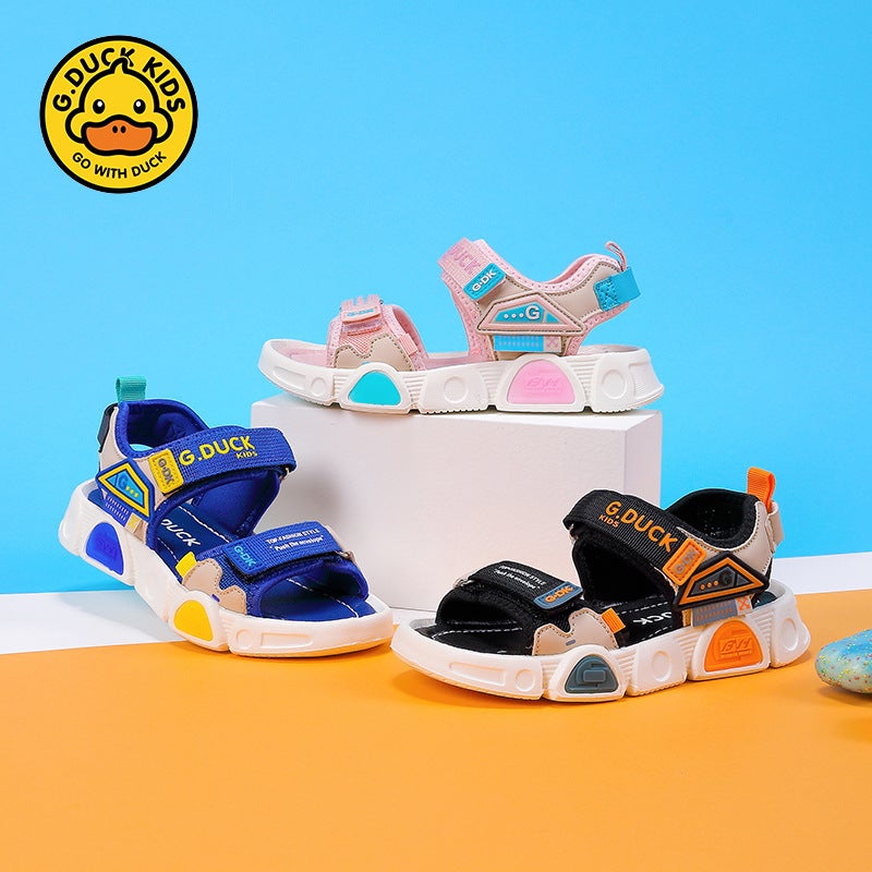 Little Yellow Duck Summer Sandals Boys Medium And Big Children Soft Bottom Non-Slip Baby Shoes Girls Sports Beach Shoes - Image 5