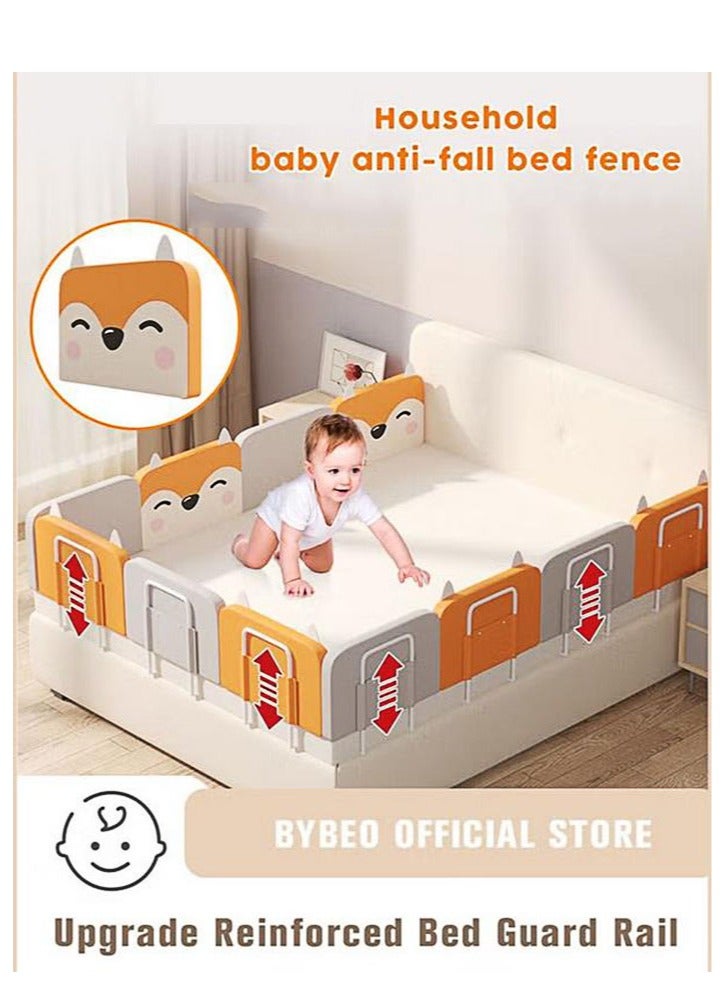 Arabest 3 Piece Baby Bed Rail Guard for Toddlers, Kids Safety Bed Fence Baby's Bedrail, Easy to Get in or Out of Bed with Mattress Support, Free Combination and Adjustable Height, 60cm  - Image 2