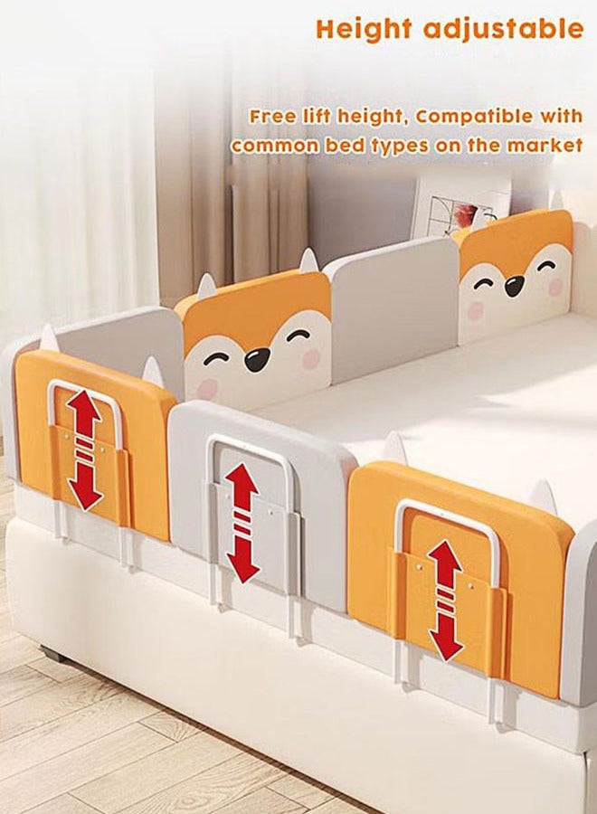 Arabest 3 Piece Baby Bed Rail Guard for Toddlers, Kids Safety Bed Fence Baby's Bedrail, Easy to Get in or Out of Bed with Mattress Support, Free Combination and Adjustable Height, 60cm  - Image 5