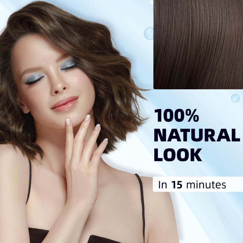 Ivnil Coffee Hair Dye Shampoo 3 in 1 Instant Color for Grey Coverage Seimi Permanent for Women/Men (Coffee) - Image 5