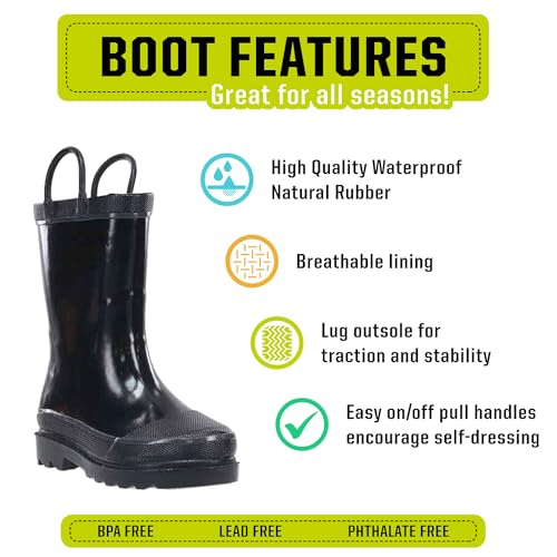 Western Chief Kids Firechief 2 Rainboot (Toddler/Little Kid/Big Kid) Black 3 Little Kid M - Image 2