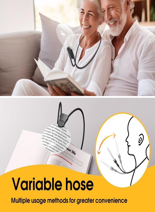 IMICHI Hands Free Magnifying Glass, 5.1 Inch 5X Magnifying Glass for Reading with Stand, Neck-Worn Large Magnifier for Seniors, Perfect for Reading Books, Sewing, and Cross-Stitching FDJ-Y-US-01-V4 - Image 2