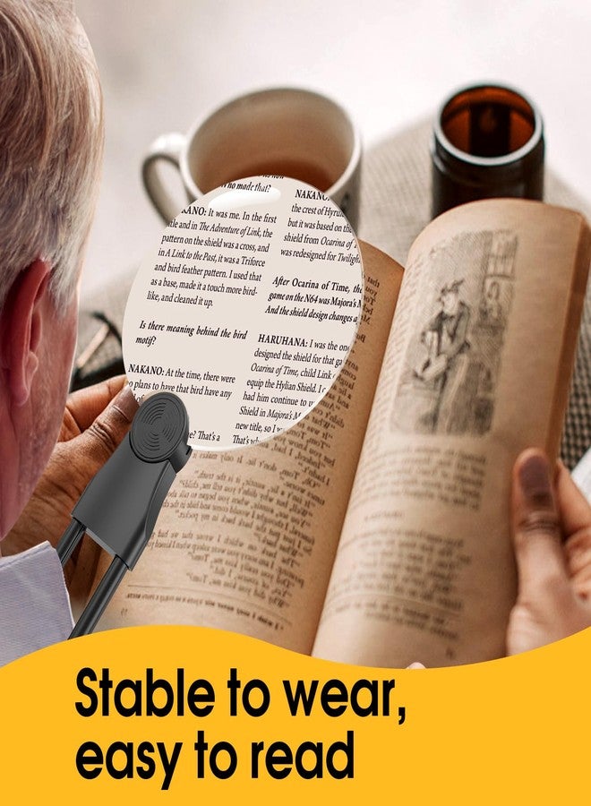 IMICHI Hands Free Magnifying Glass, 5.1 Inch 5X Magnifying Glass for Reading with Stand, Neck-Worn Large Magnifier for Seniors, Perfect for Reading Books, Sewing, and Cross-Stitching FDJ-Y-US-01-V4 - Image 5