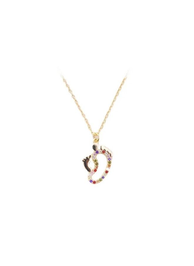 5esha - Crystals Studded Pendant Necklace - Image 1