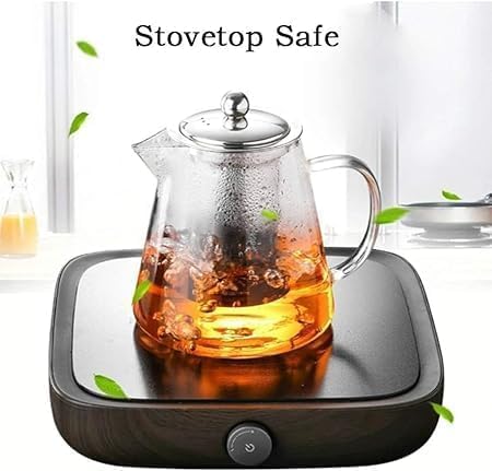 Jenibri Borosilicate Glass stovetop Kettle with Stainless Steel Infuser teapot to Infuse Tea Coffee Black Tea harbal kadha Tea Pot for Making Green Tea 750ml - Image 5