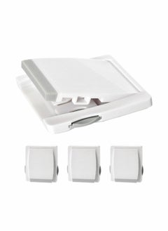 SYOSI Sliding Door Lock, 4 Pack Child Proof Safety Window Locks, for Glass Doors Sliding Glass Door Child Lock for Kids Proof Patio Closet Doors (Grey)  - Image 1