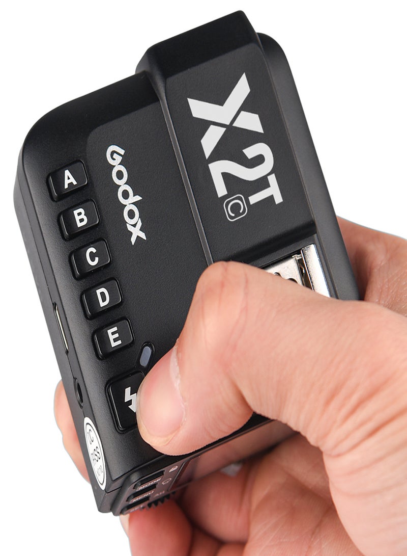 Godox X2T-C E-TTL II Wireless Flash Trigger 1/8000s HSS 2.4G Wireless Trigger Transmitter Replacement for Canon DSLR Camera for Godox V1 TT685C TT350C V860II-C TT600 AD200 AD200Pro for Smartphone - Image 3