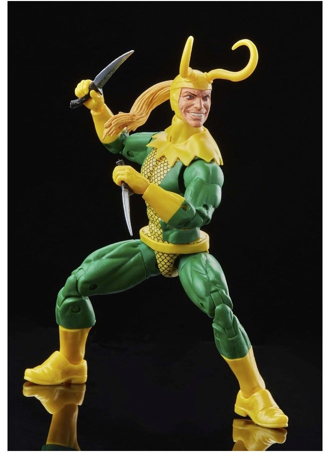 MARVEL Marvel Legends Series Loki 15-cm Retro Packaging Action Figure Toy, 3 Accessories  - Image 3