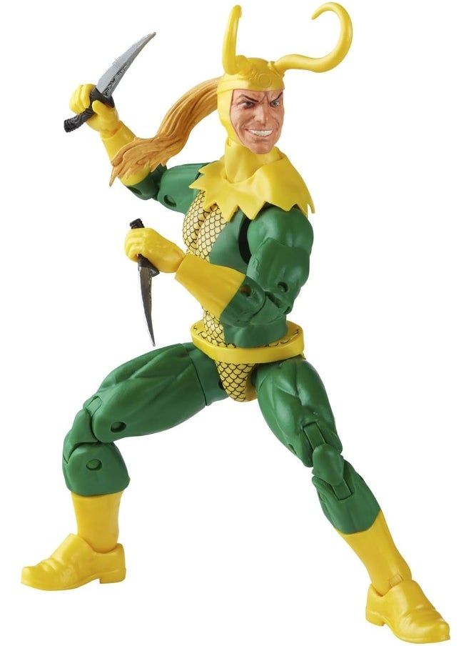 MARVEL Marvel Legends Series Loki 15-cm Retro Packaging Action Figure Toy, 3 Accessories  - Image 2