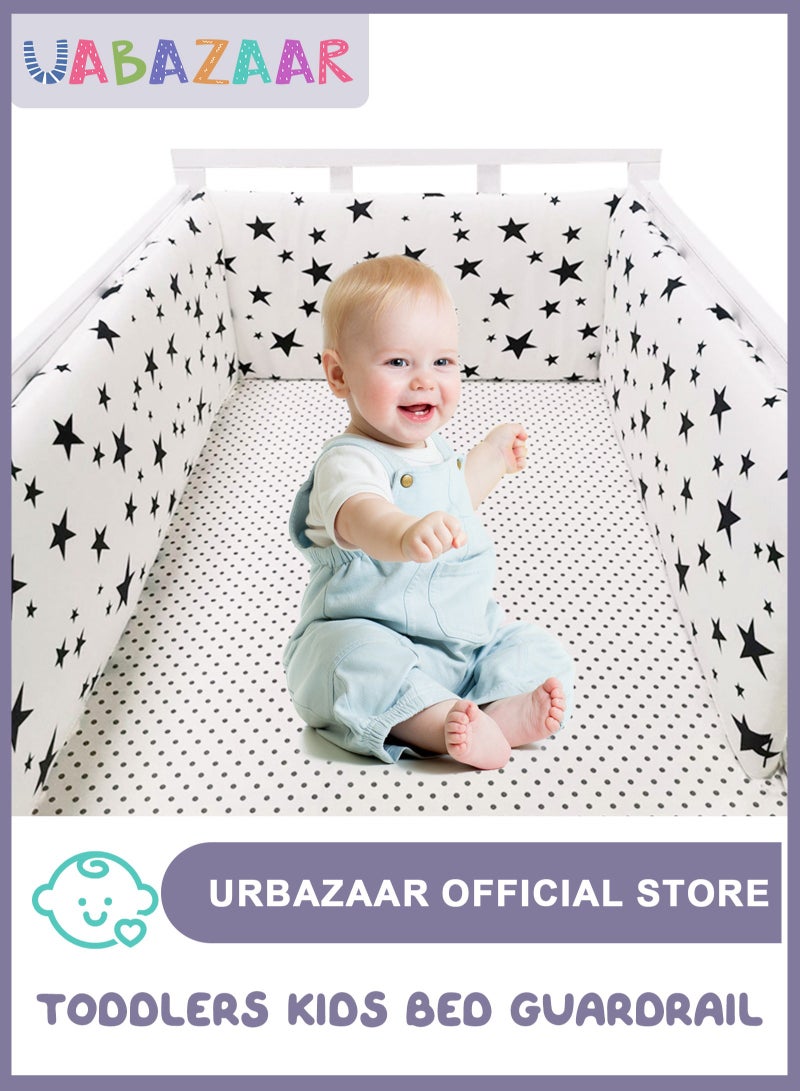أوربازار واقي سرير قابل للتهوية، بطانة سرير شبكية قابلة للتهوية، غطاء حاجز سرير، واقي سرير أطفال، أغطية سرير قابلة للتهوية، واقي سرير أطفال للأولاد والبنات، 130×30×3.5 سم - Image 1