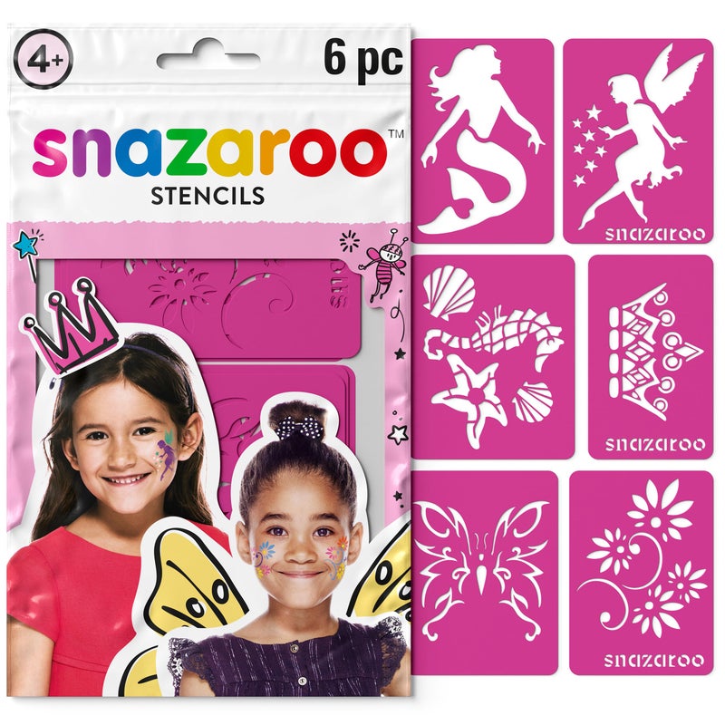 Snazaroo Face Paint Stencils Set of 6 Fantasy