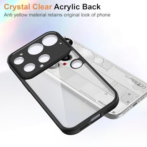 Kapa Hawkeye Clear Slim Tough Back Cover for Nothing Phone 3 5G | Camera Lens Protector Anti Yellow Shockproof Clear Hybrid Case Cover (Black Sides) - Image 3