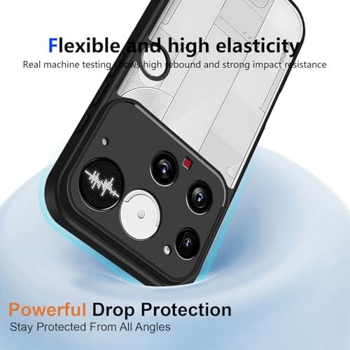 Kapa Hawkeye Clear Slim Tough Back Cover for Nothing Phone 3 5G | Camera Lens Protector Anti Yellow Shockproof Clear Hybrid Case Cover (Black Sides) - Image 5