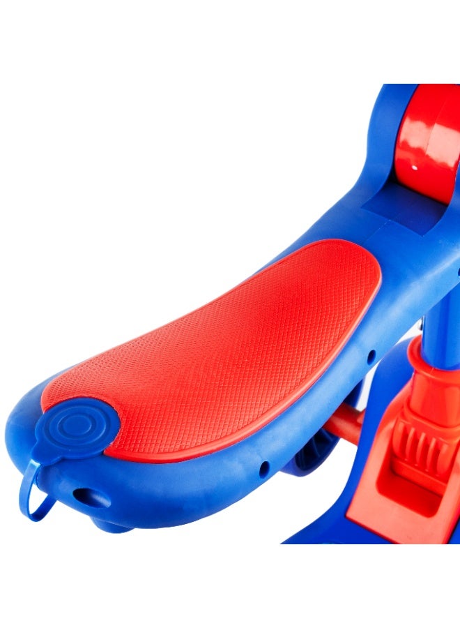 ديزني سكوتر  Spider-Man قابل للطي 2 في 1 للأطفال - ارتفاع قابل للتعديل - عجلات مضيئة - سكوتر بثلاث عجلات مع مقعد قابل للإزالة - مناسب للأعمار من 3 إلى 8 سنوات - أحمر / أزرق - Image 2