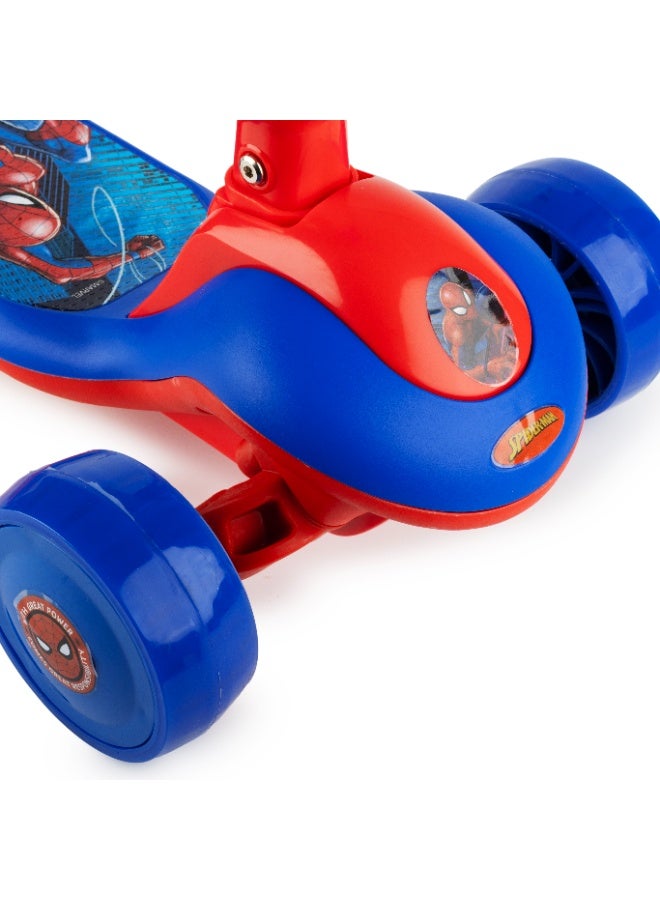 ديزني سكوتر  Spider-Man قابل للطي 2 في 1 للأطفال - ارتفاع قابل للتعديل - عجلات مضيئة - سكوتر بثلاث عجلات مع مقعد قابل للإزالة - مناسب للأعمار من 3 إلى 8 سنوات - أحمر / أزرق - Image 3