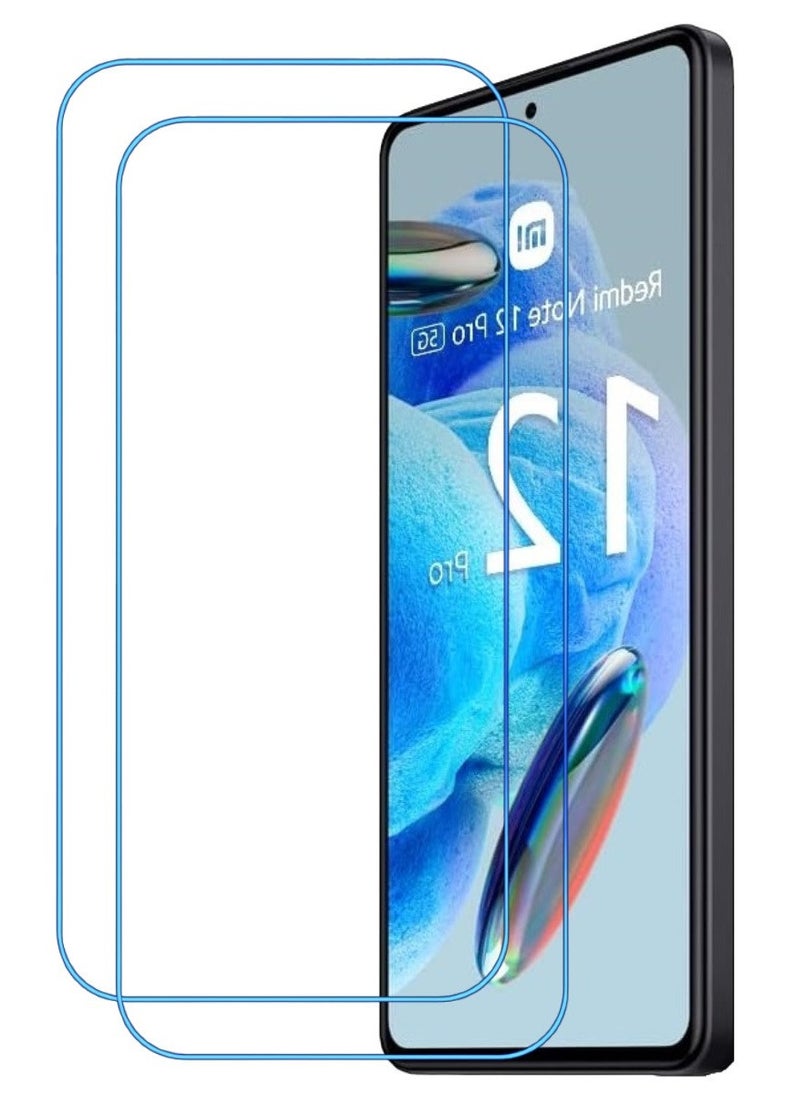 ACLIX 2 Pieces Antistatic ESD Dustproof Premium Quality High Definition Clear Tempered Glass Screen Protector Designed For Xiaomi Redmi Note 12  Pro - Image 1