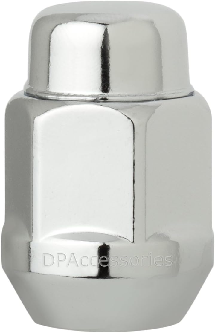 DPAccessories 20 Chrome 14x1.5 Closed End Bulge Acorn Lug Nuts - Cone Seat - 13/16" Hex - Image 2