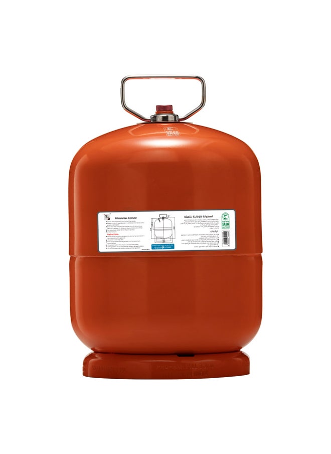 AL SANIDI Gas cylinder for trips , Trips stove, Orang, capacity 3.3 Kg  - Image 1