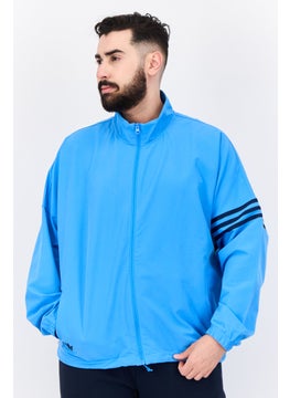 adidas Originals Men Sportswear Fit Textured Training Jackets, Sky Blue  - Image 1