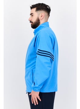 adidas Originals Men Sportswear Fit Textured Training Jackets, Sky Blue  - Image 2
