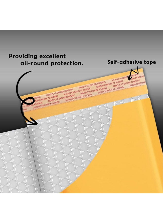 Yens Kraft Bubble Mailers 8.5X12 25 Pack Self Seal Adhesive Shipping Bags Cushioning Padded Envelopes For Shipping Mailing Packaging Useable Space 8.5X11  - Image 3