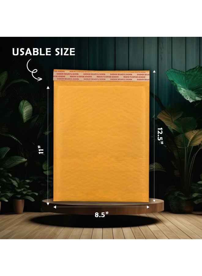 Yens Kraft Bubble Mailers 8.5X12 25 Pack Self Seal Adhesive Shipping Bags Cushioning Padded Envelopes For Shipping Mailing Packaging Useable Space 8.5X11  - Image 2