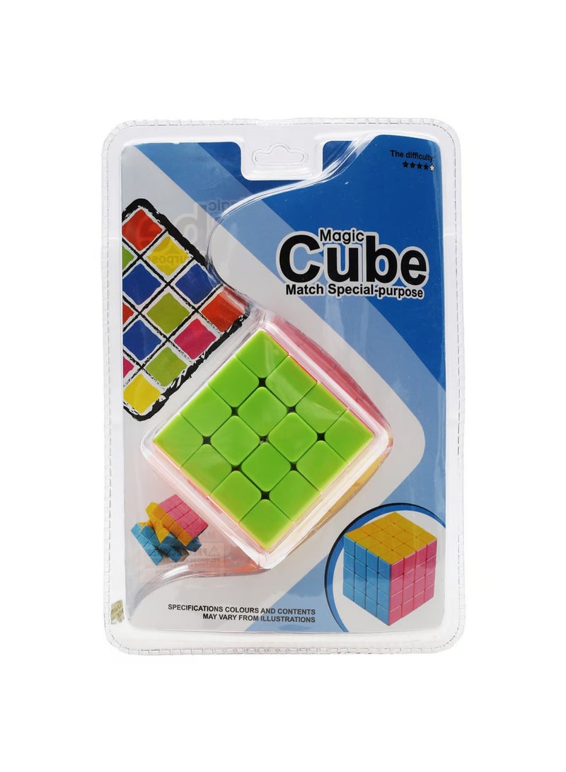 مكعب روبيك السحري للمبتدئين والمحترفين متوسط الحجم بدون ملصقات 6.5x6 سم - Image 3