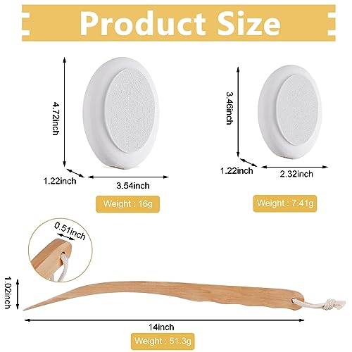 MAYCREATE Lotion Applicator Body Cleansing Brush For Your Back, Lotion Applicators, Long Wooden Handle With 3 Replaceable Brush Head For Bath And Shower, Exfoliating Or Dry Skin Brushing - Image 2