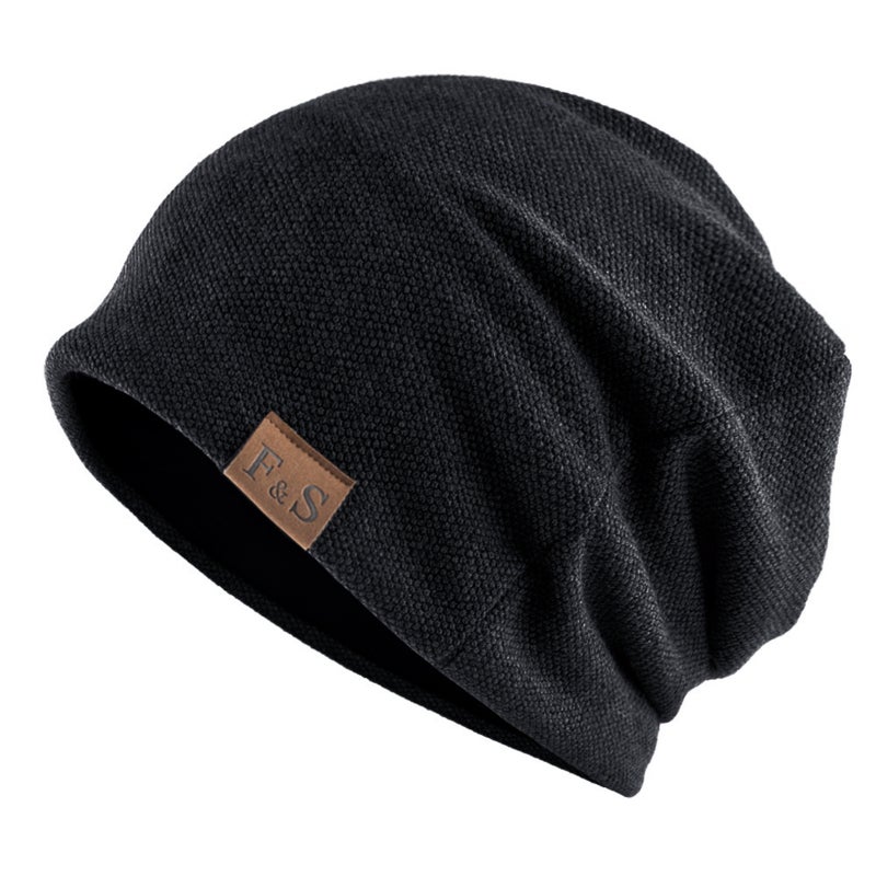 Slouchy Knit Beanie: High-Quality Polyester, Stretchy Warm Breathable Fabric - Lightweight Foldable Unisex Hat for Winter Outdoor Activities Daily Wear Gifting - Image 1