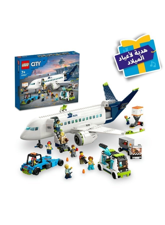 LEGO City Passenger Aeroplane Toy & 4 Airport Vehicles 60367 (Age 7+, 913 Pieces) - Image 1