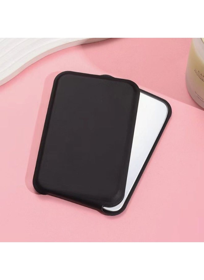 Generic - Portable Simple Makeup Mirror Dormitory Desktop Women's Dressing Mirror Folding Carry-on Makeup Mirror Can Add Logo-Color:Black-Applicable Models:7*11 - Image 1