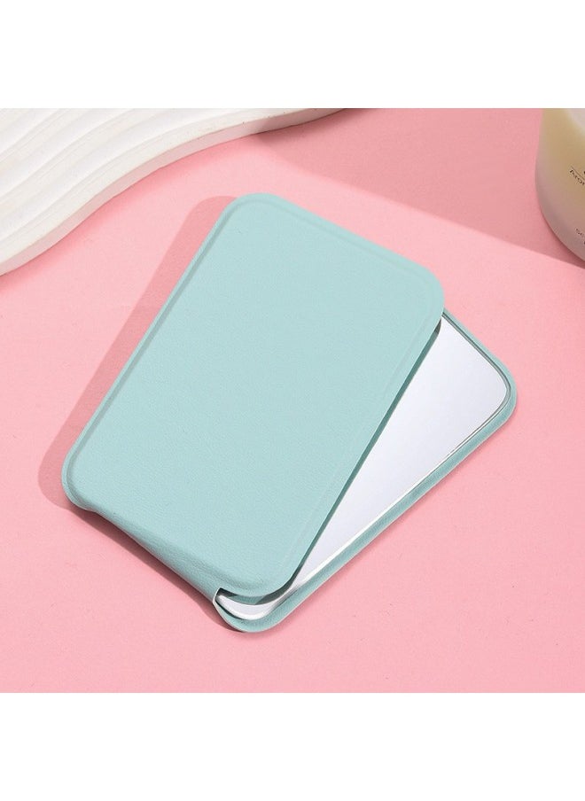 Generic - Portable Simple Makeup Mirror Dormitory Desktop Women's Dressing Mirror Folding Carry-on Makeup Mirror Can Add Logo-Color:Black-Applicable Models:7*11 - Image 1