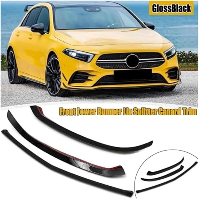 DEMULAX Front Lower Bumper Lip Splitter for Benz A Class - Image 5