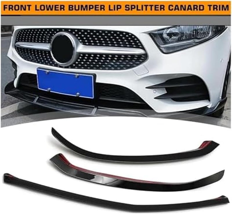 DEMULAX Front Lower Bumper Lip Splitter for Benz A Class - Image 3