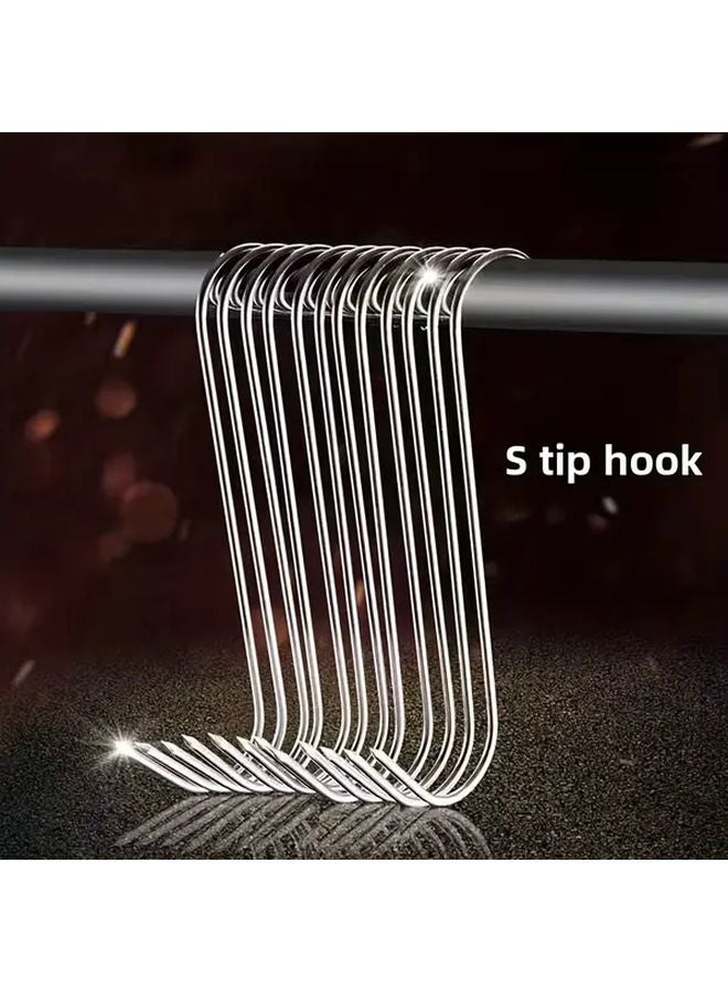 20pcs Heavy Duty Stainless Steel S Hooks Double Ended Rust Resistant Wall Mounted Hooks - Image 3