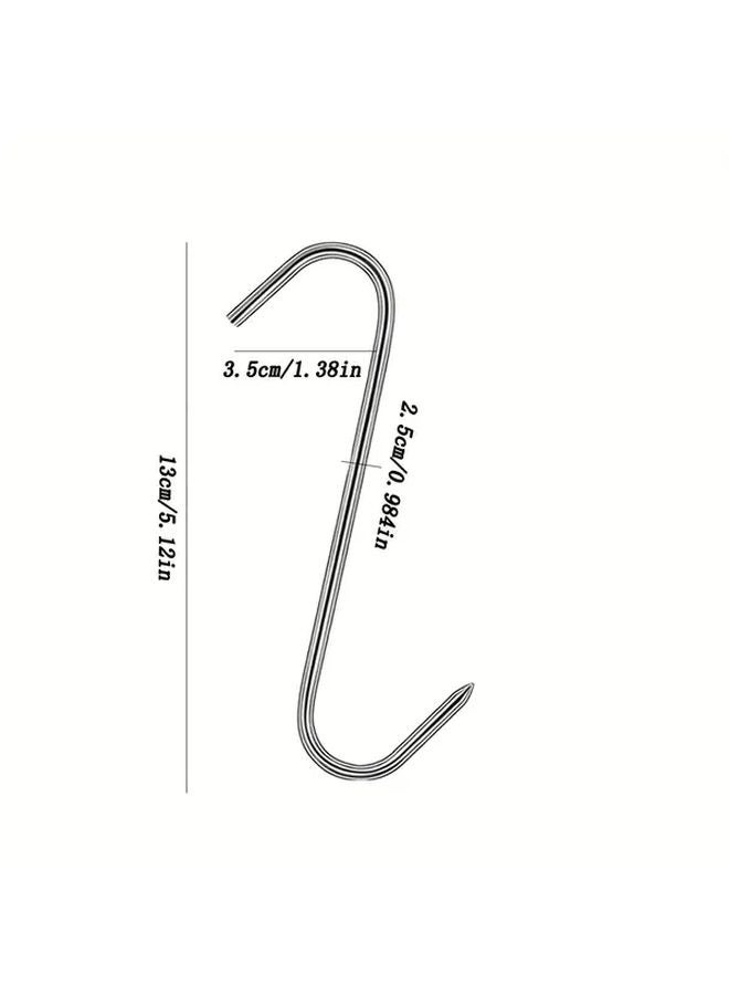 20pcs Heavy Duty Stainless Steel S Hooks Double Ended Rust Resistant Wall Mounted Hooks - Image 2