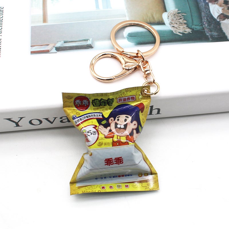 Simulation Eating And Playing Letv Potato Chips Keychain Kadina Kola Fruit Hanging Ornament Snack Bag Hanging Ornament Fun Eating And Playing Pendant - Image 1
