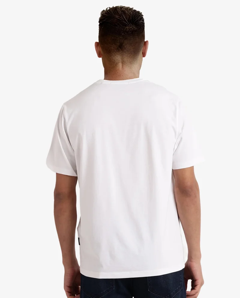 Rare Rabbit Men's Graphic Chest Print T-Shirt