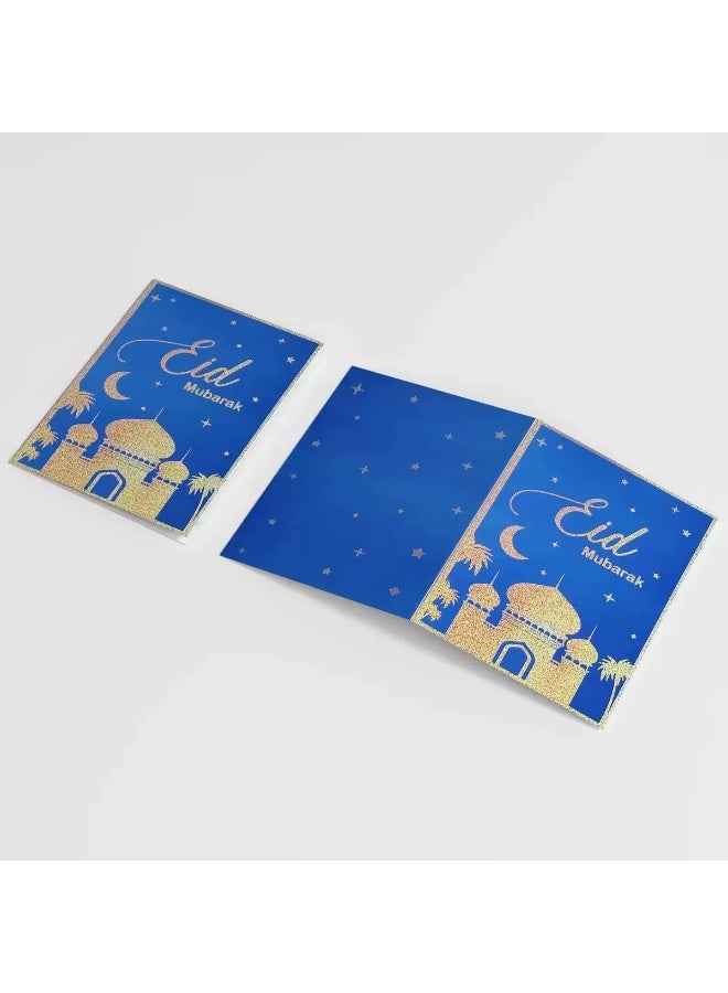 Eid Mubarak Greeting Cards (20 Pcs, 4 Designs) with White Envelopes – Islamic Festive Cards for Eid Gifts & Celebrations - Image 2