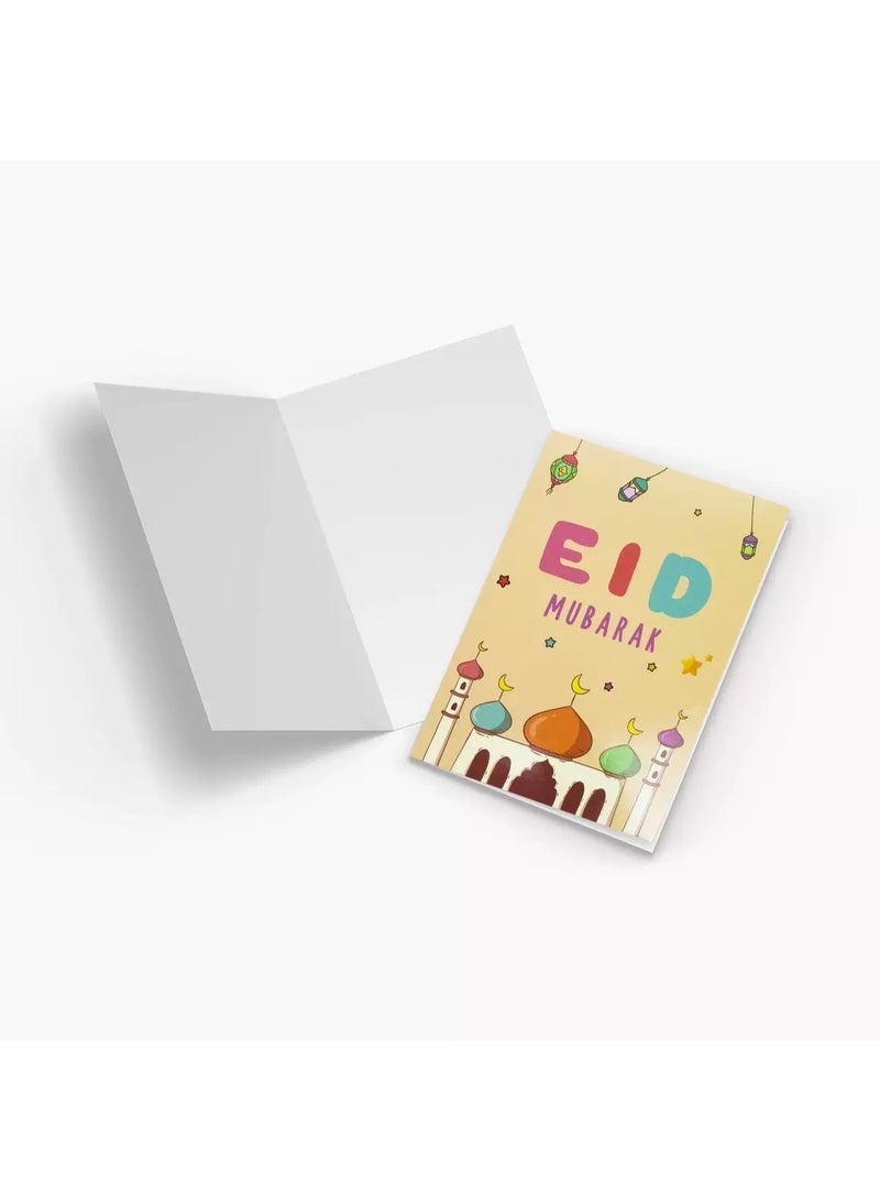 Eid Mubarak Greeting Cards (20 Pcs, 4 Designs) with White Envelopes – Islamic Festive Cards for Eid Gifts & Celebrations - Image 3