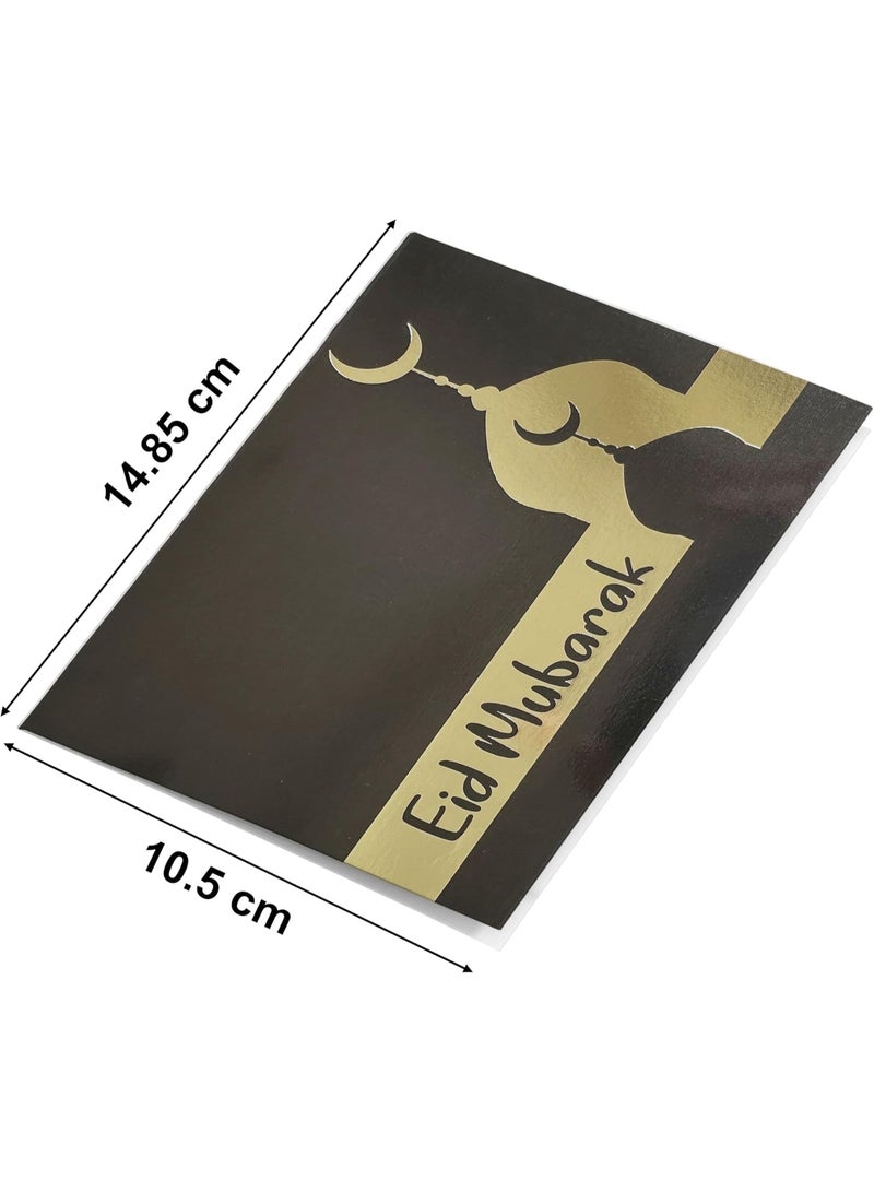 Eid Mubarak Greeting Cards (20 Pcs, 4 Designs) with White Envelopes – Islamic Festive Cards for Eid Gifts & Celebrations - Image 5