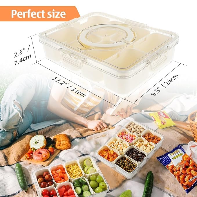 AACHEN 8 Pcs Sets Airtight Masala Box For Kitchen Masala Container For Kitchen Spice Jars Multi Storage Container For Spice Storage Container With Tray Spice Jars 9GRID STORGE BOX - Image 3