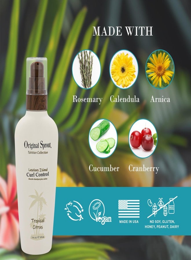 Original Sprout Luscious Island Curl Control, Lightweight, Non-Greasy Leave-In Curl Defining Cream for Curly Hair with Rosemary & Calendula Extracts, Color-Safe, Vegan & Sulfate Free, 3 fl oz - Image 3